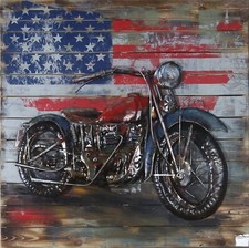 Harley Davidson Avec Drapeau