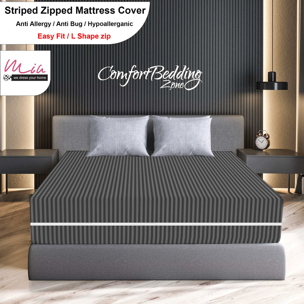 *PREMIUM* CUBIERTA COLCHÓN CREMALLERA DE ALTA CALIDAD CARCASA ANTI-BUG TAMAÑO KING