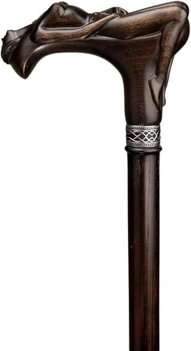 Handmade Wooden Walking Cane Nude Female Artistic Handle