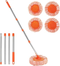 61 in Adjustable Cleaning Mop, Dolodomy 180° Rotatable Mops for Floor Cleaning w