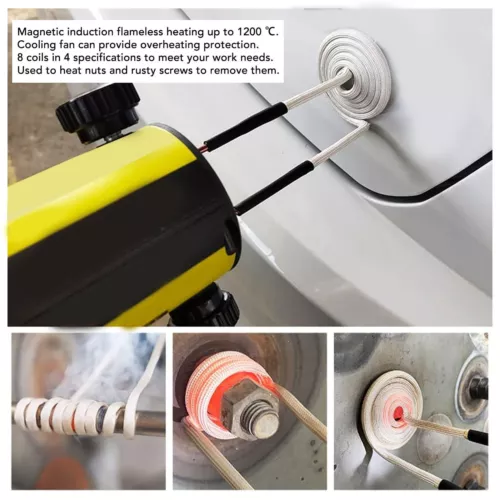 1100W Magnetischer Induktionsheizer Induktion Heizger t Flammenlos & 3x Spulen - Bild 9 von 19