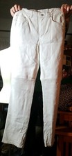 Lauren Ralph Lauren Gray Leather Flat Front Pants Size 10 Green Label nwt