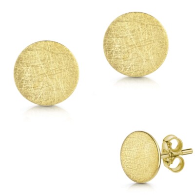1 Paar Ohrringe Ohrstecker 333 Gelbgold 8kt 6-8mm mattiert