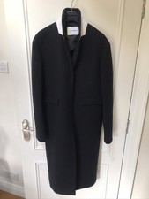 Iceberg Long Black Wool Coat Size It 44 Rrp £995