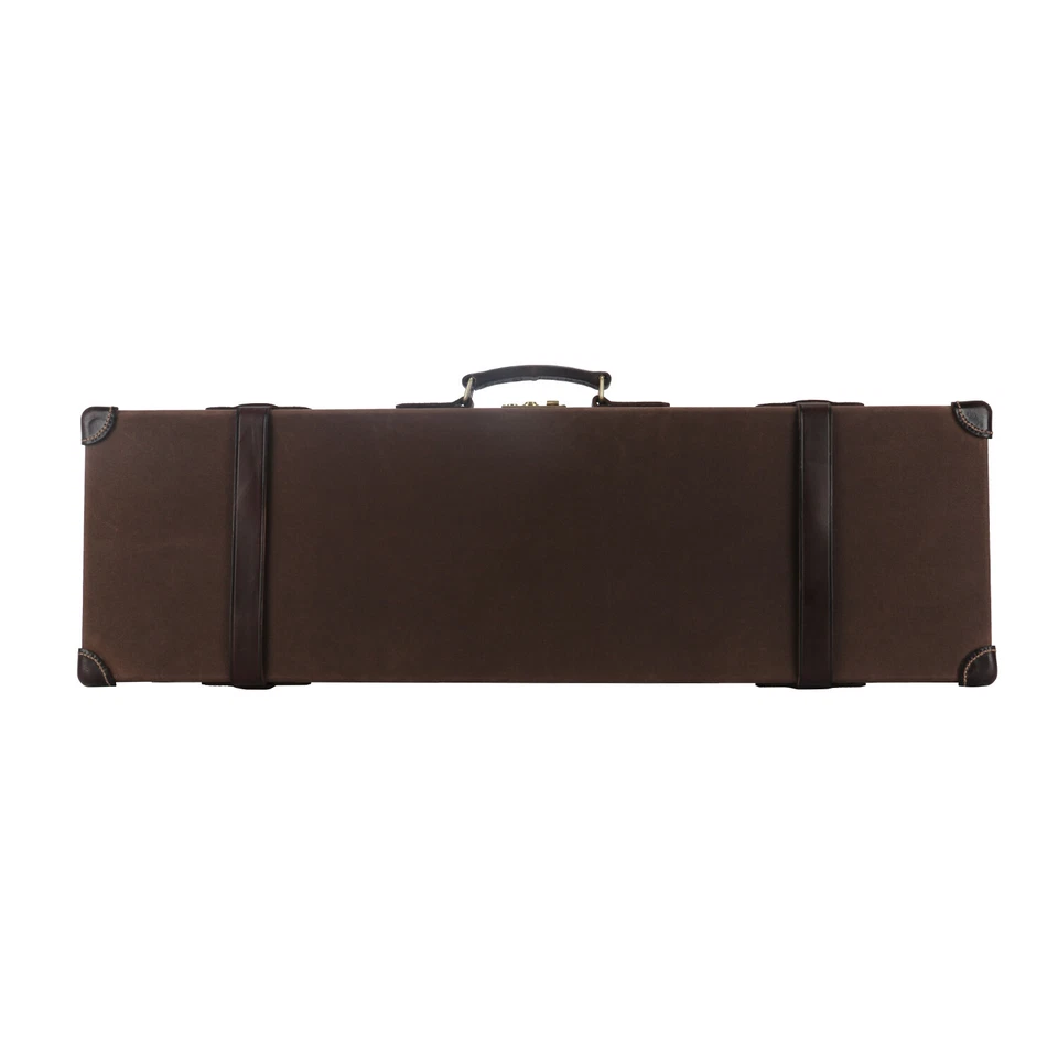 TOURBON Vintage Canvas Leather Gun Case Hunting Shotgun Storage Hard Box w/Lock - Image 4 of 4