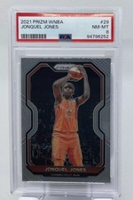 Jonquel Jones PSA 8 - 2021 Panini Prizm - WNBA Finals MVP - Liberty, Sun, GWU
