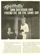 Ann Sheridan Magazine Photo original Clipping 1 Page F11877