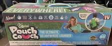 NIB Official Pouch Couch Inflatable Air Sofa Blue As Seen On TV Sealed Brand New
