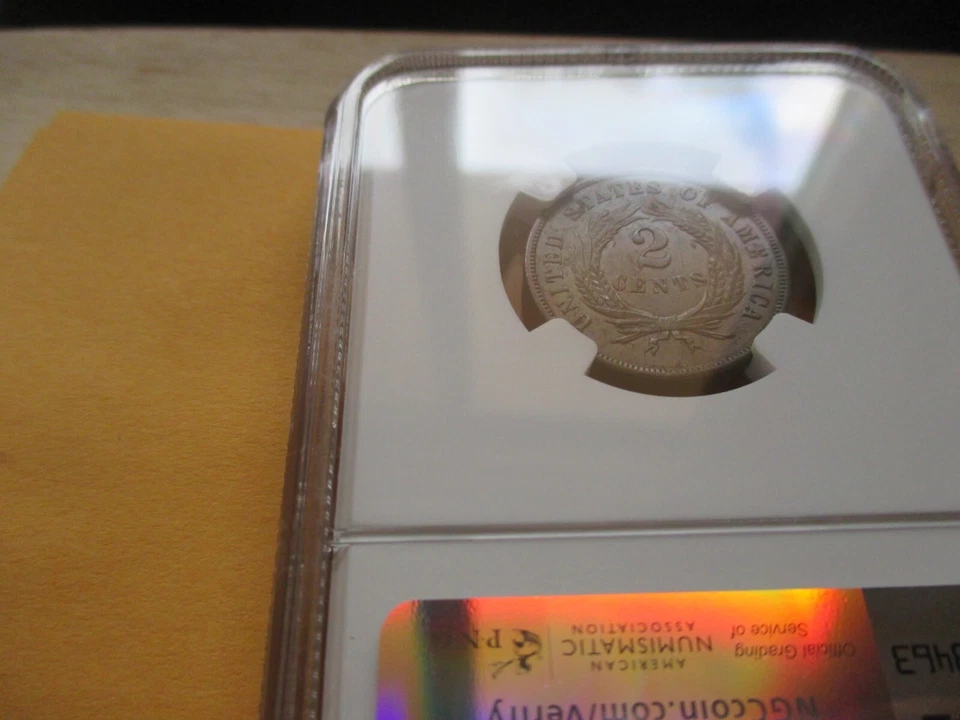 1866 TWO CENT PIECE NGC MS-63BN BEAUTIFUL SPECIMEN - Image 3 of 3
