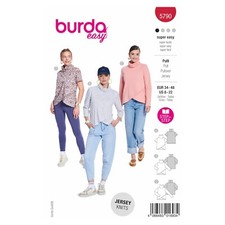 Burda Easy Schnittmuster Nr. 5790 - Pullover - Sweatshirt - Rollkragenpullover