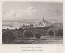 Oestrich Winkel Original Stahlstich Richter 1846