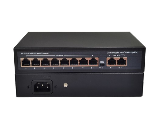 10/100/Mbps 8+2Port Hundred Gigabit Ethernet POE Switch For Small Area Networks
