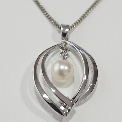 1222 mikimoto cultured akoya pearl necklace sterling silver SV925