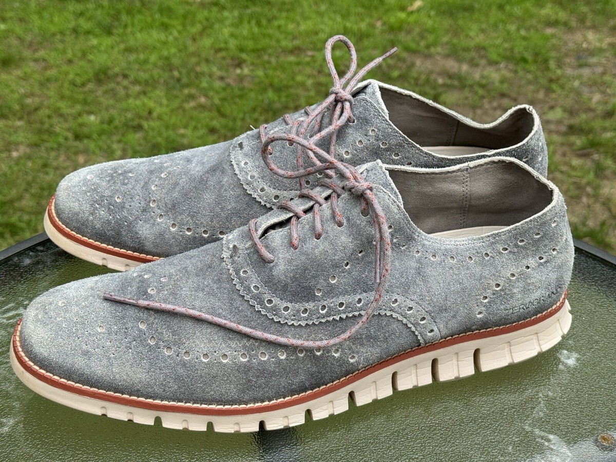 Cole Haan  Lunargrand Shoes . Gray Suede. Size 11 W.  Good used Condition. Men main image 3
