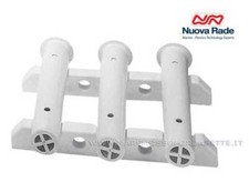 PORTACANNA PER BARCA DA RIPOSO IN NAYLON 3 POSTI BULKHEAD-MOUNT STORAGE RACKS