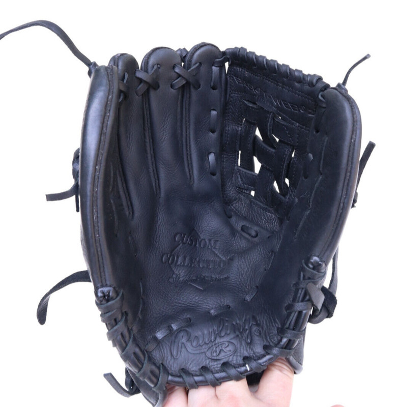 Rawlings Custom Collection Special Edition RBG225WB Black Leather Baseball Glove