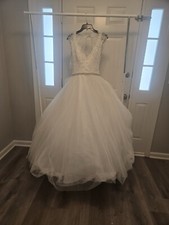 Sleeveless Open Back Ballroom Wedding Dress Size 12