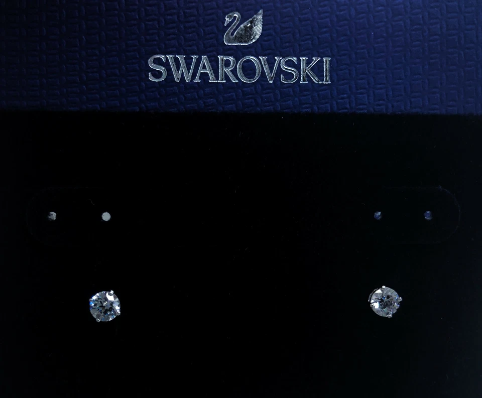 Nuevos Aretes Auténticos Marca SWAROVSKI Rodio Atraer Redondos PE 5408436 Foto 3 de 4