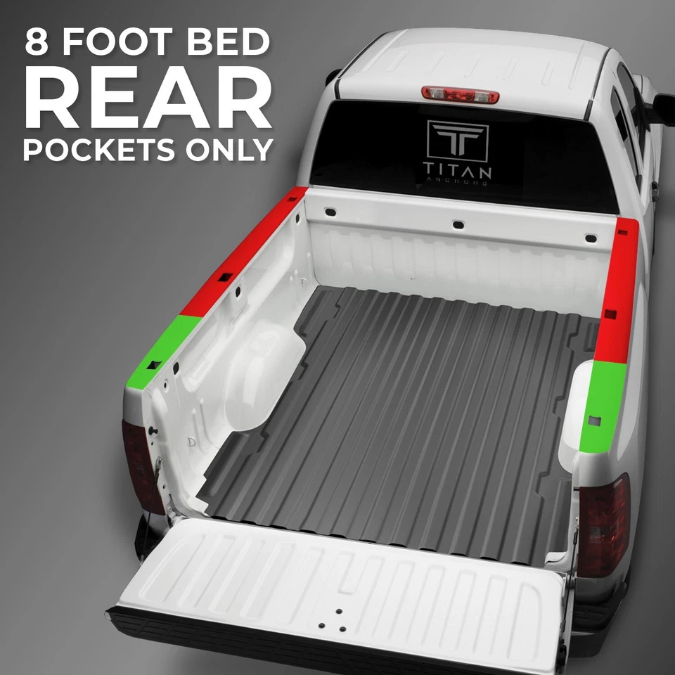 Âncoras retráteis de caminhão TITAN Ultra Premium para 1987-1996 Ford F-150 - Imagem 3 de 4