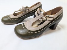 John Fluevog Operetta Brightman Mary Jane Heels Green 10.5