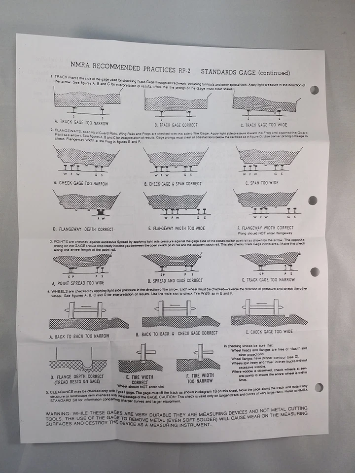 N Scale NMRA Standards Gauge - Track & Wheels - Model Trains - New - Image 3 of 3