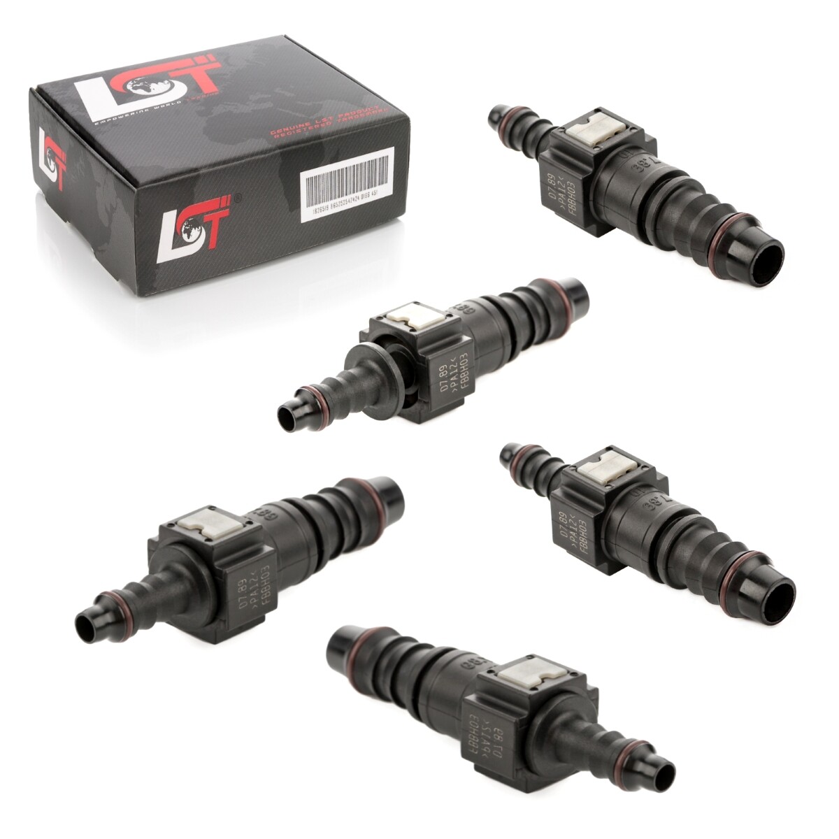 5X Quick Coupling With Counterpart Set Fuel Line Straight 7.89 * 14 Mm
