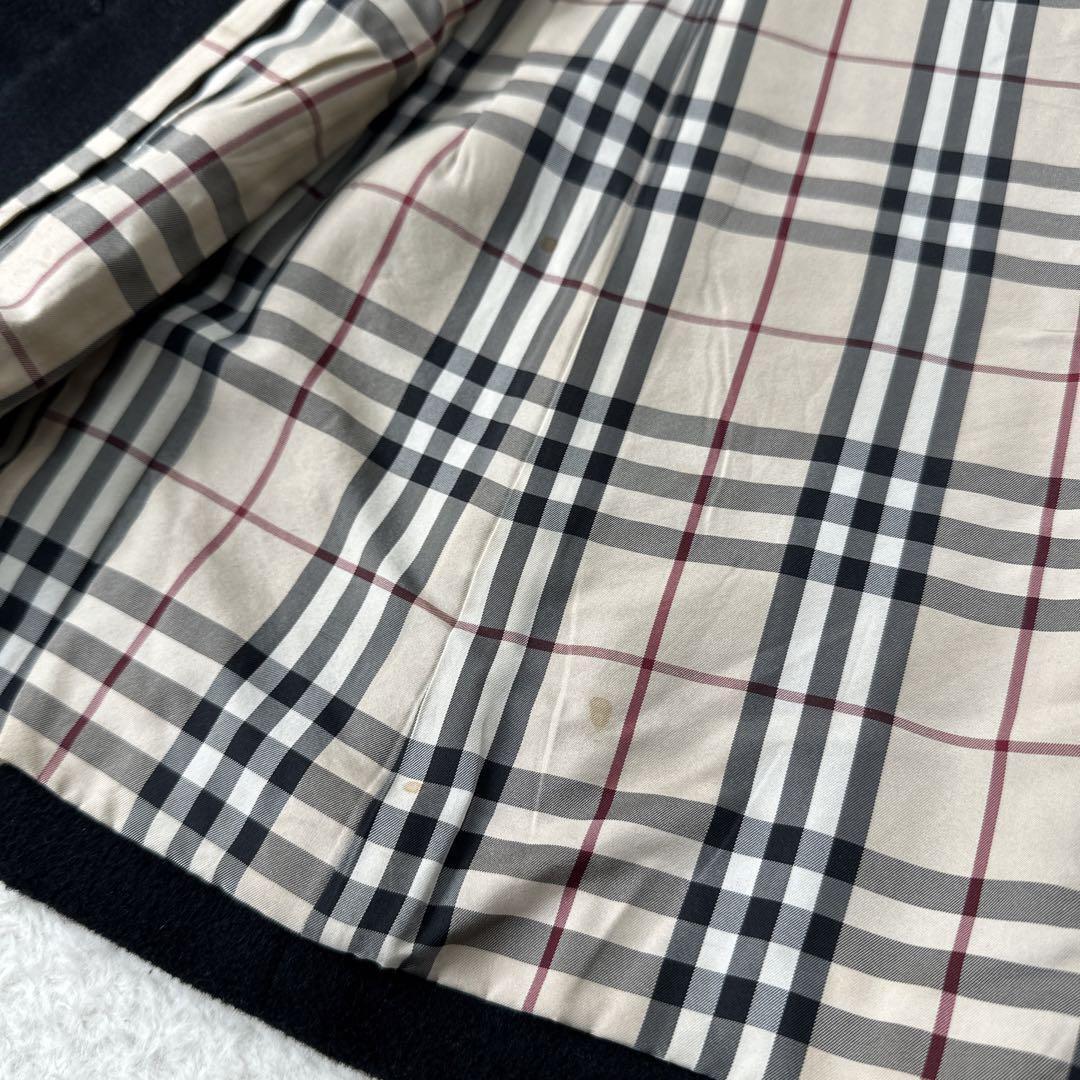 Burberry London Short Coat Black With Nova Check Pattern Size 38 For Women thumbnail 17