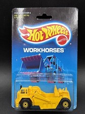 1988 Hot Wheels #19 YELLOW EARTH MOVER WORKHORSES 3716 free shipping