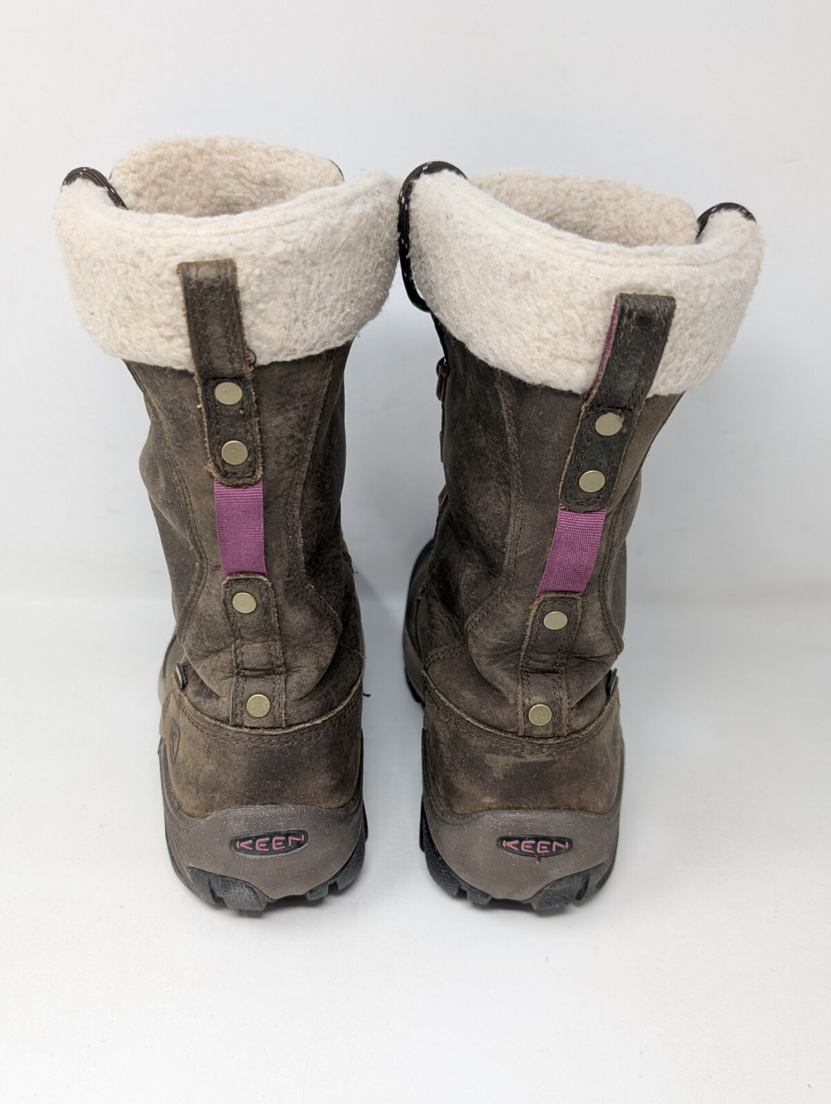 Keen Hoodoo stivali alti da trekking donna taglia 7 5 marrone rosa outdoor foderati in pile