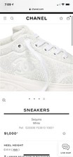 Chanel Sequin Sneaker Size 36/6 100 Authentic