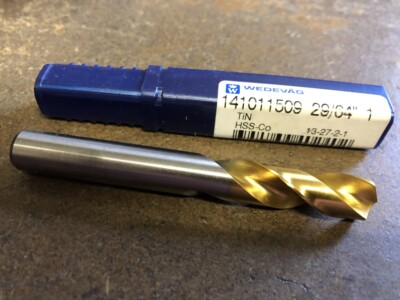 .4531'' 29/64 HSCO TiN COATED SCREW MACHINE LENGTH DRILL