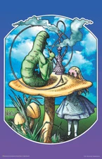 Alice in Wonderland & Caterpillar Mini Poster - Laminated 11.5" x 17.5"