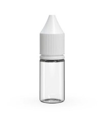 CHUBBY GORILLA 10ML V3 AUTHENTIC PET Bottles 25pack CLEAR BOTTLE/WHITE LID