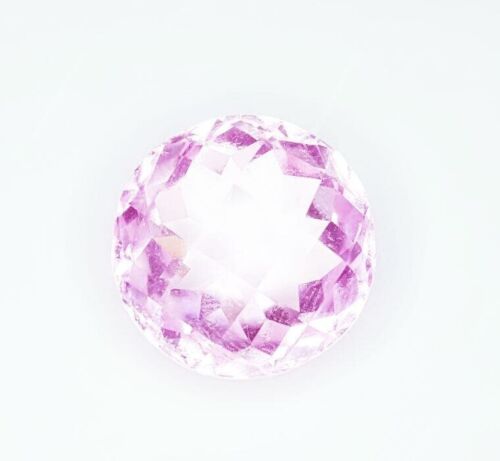 13-15 Cts Natural Afghanistan Kunzite Round Cut Faceted Loose Certified Gemstone - Picture 1 of 14