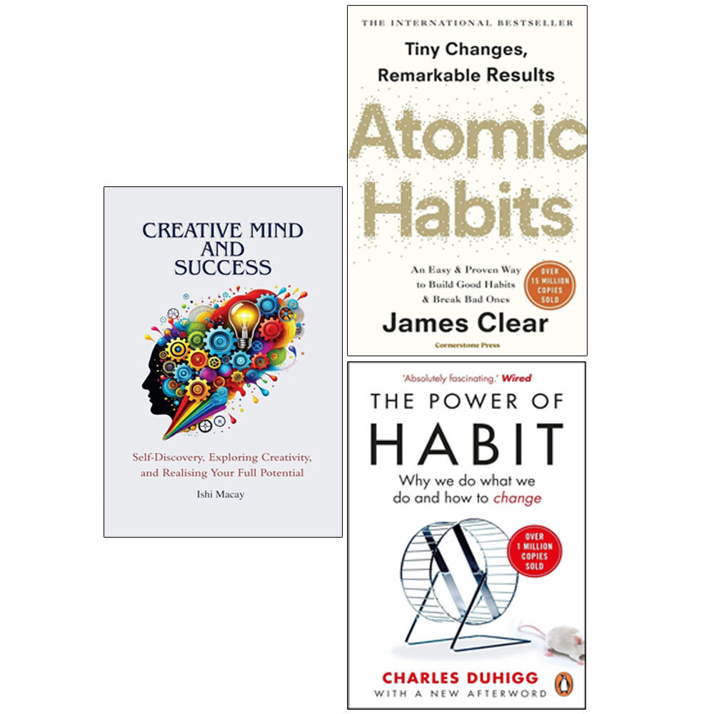 Atomic Habits James Clear,Creative Mind And Success,Power of Habit 3 Books Set