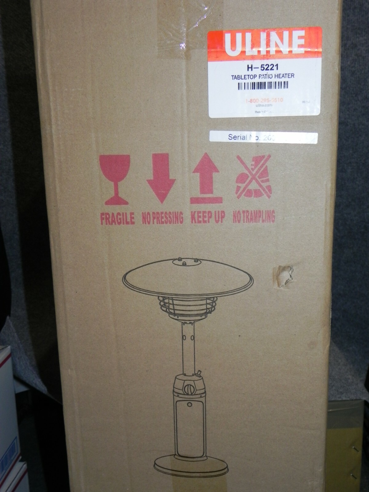 Tabletop Patio Heater Brand New Sealed H5221 ULine Bronze eBay