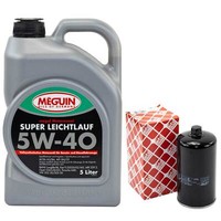 MotoröL Set 5W-40 Meguin 5 Liter + ÖLfilter 37559 FüR VW Transporter IV Bus 2.5