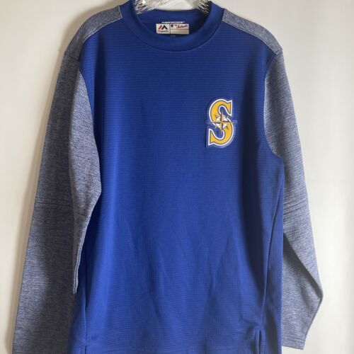 Majestic Seattle Mariners Authentic Collection Pullover Therma Base Fleece Small - Bild 1 von 7