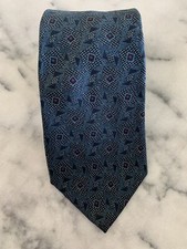 Nino Cerruti 100% Silk Geometric Abstract Art Deco Tie Made In USA