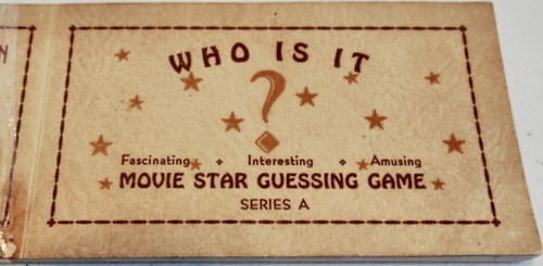 Viintage 1938 WHO IS IT? MOVIE STAR GUESSING GAME Complete & Unused E.T. KNITTER - Picture 3 of 9