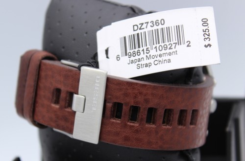 NEW AUTHENTIC DIESEL MACHINUS SILVER GREY BROWN 4 TIME ZONE MEN'S DZ7360 WATCH - Picture 9 of 23