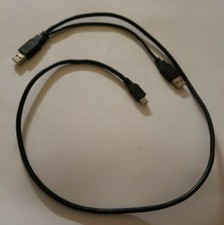 Heavy Duty USB Hard Drive Cable with Dual Two 2 Power Connectors for Extra Power