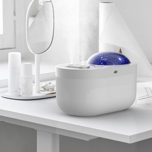 Portable Air Humidifier With Stars Night Light Projector Double Spray