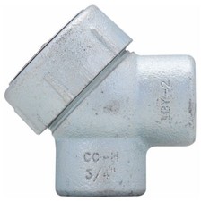 Crouse-Hinds LBY25, 3/4", Iron, 90D, Capped, Explosionproof Pulling Elbow, 1pc