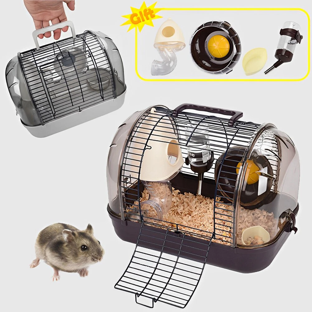 Hamster Cage Small Pet Animal Travel Cage Box Single Layers With