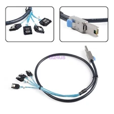Mini sas SFF-8088 TO 4x SATA 7Pin Mini-SAS Male TO SATA Adapter Cable 1M