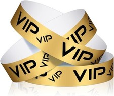 500 Pack VIP Plastic Wristbands Waterproof Bracelets for Events Concerts Parties