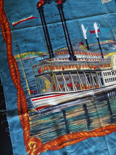 Fabric Panel Robert E Lee Natchez Riverboat 43"x23" New Orleans USA - Picture 8 of 15