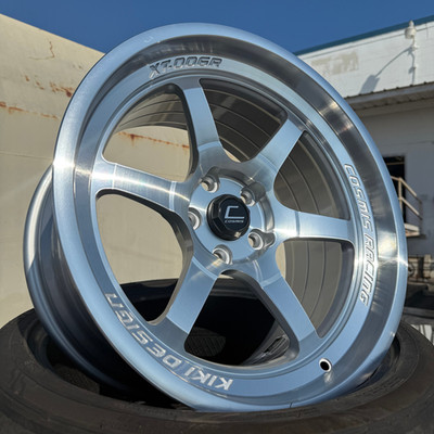 Cosmis Racing XT-006R 18x9.5 +10mm 5x114.3 Polished Silver Machined, 73.1 CB