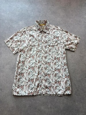 Camel Active Shirt Herren Large Beige Blumen Wandern Walking Sommer